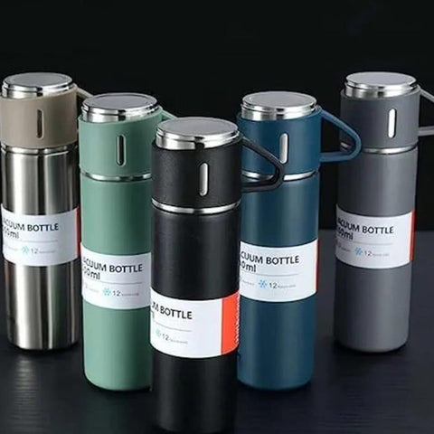 Vacuum Flask Set with 3 Cups