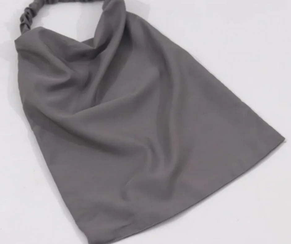 Grey - Elegant Half Naqab Patti – Stylish & Comfortable Face Cover