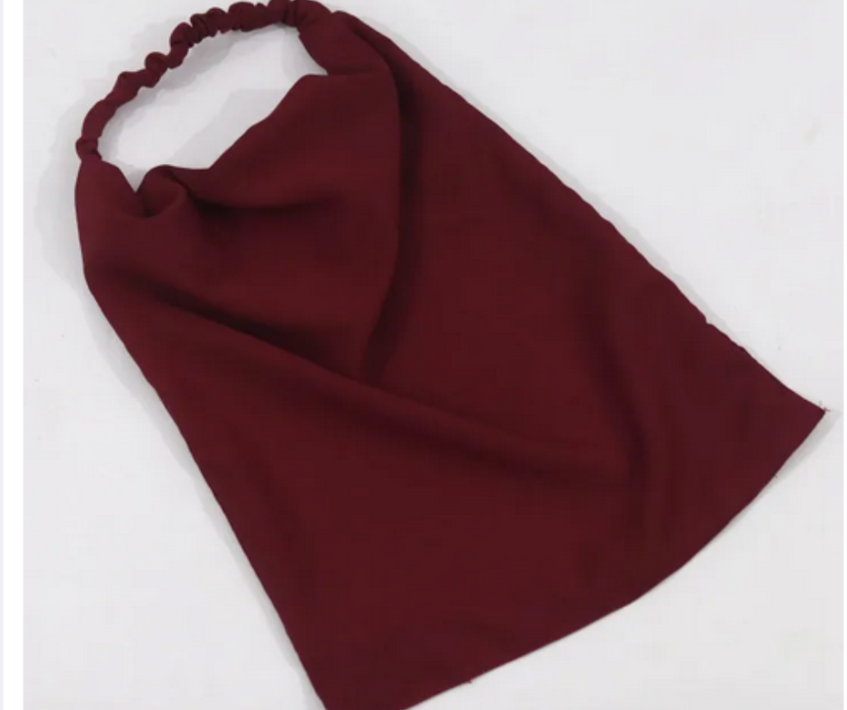 Red - Elegant Half Naqab Patti – Stylish & Comfortable Face Cover