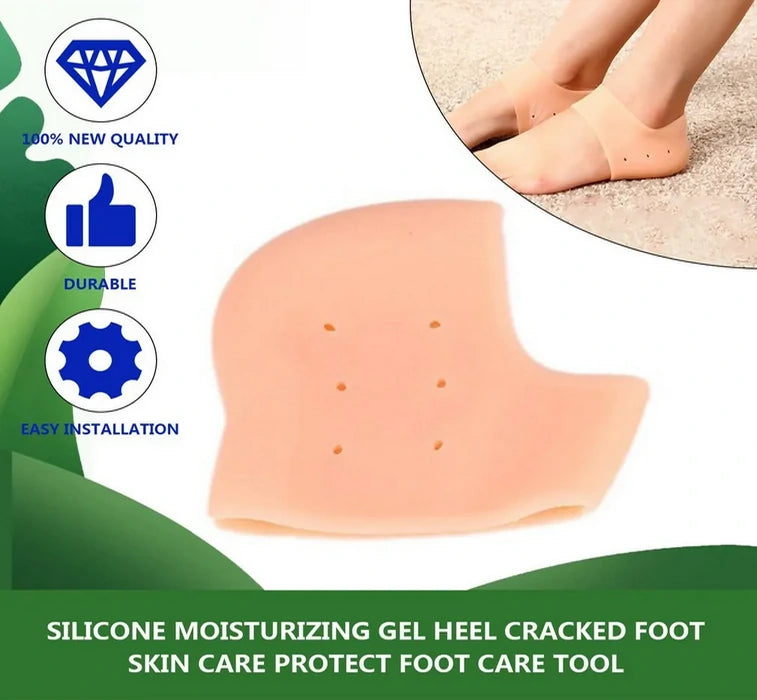 Silicone Gel Heel Pad Socks For Pain Relief