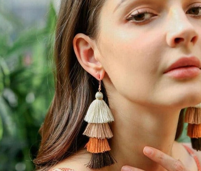 Multilayer Tassel Earrings